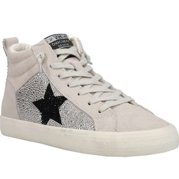 Vintage Havana Shoes - SOLD VINTAGE HAVANA Womens Rhinestone Hightop Sneakers Shoes Casual Grey